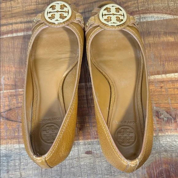 Tory Burch Brown Peep-Toe Small Wedge, Women’s 8.5 - Picture 7 of 10
